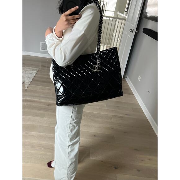 CHANEL Matelasse Enamel Silver Chain Shoulder Bag Authentic - Picture 11 of 14